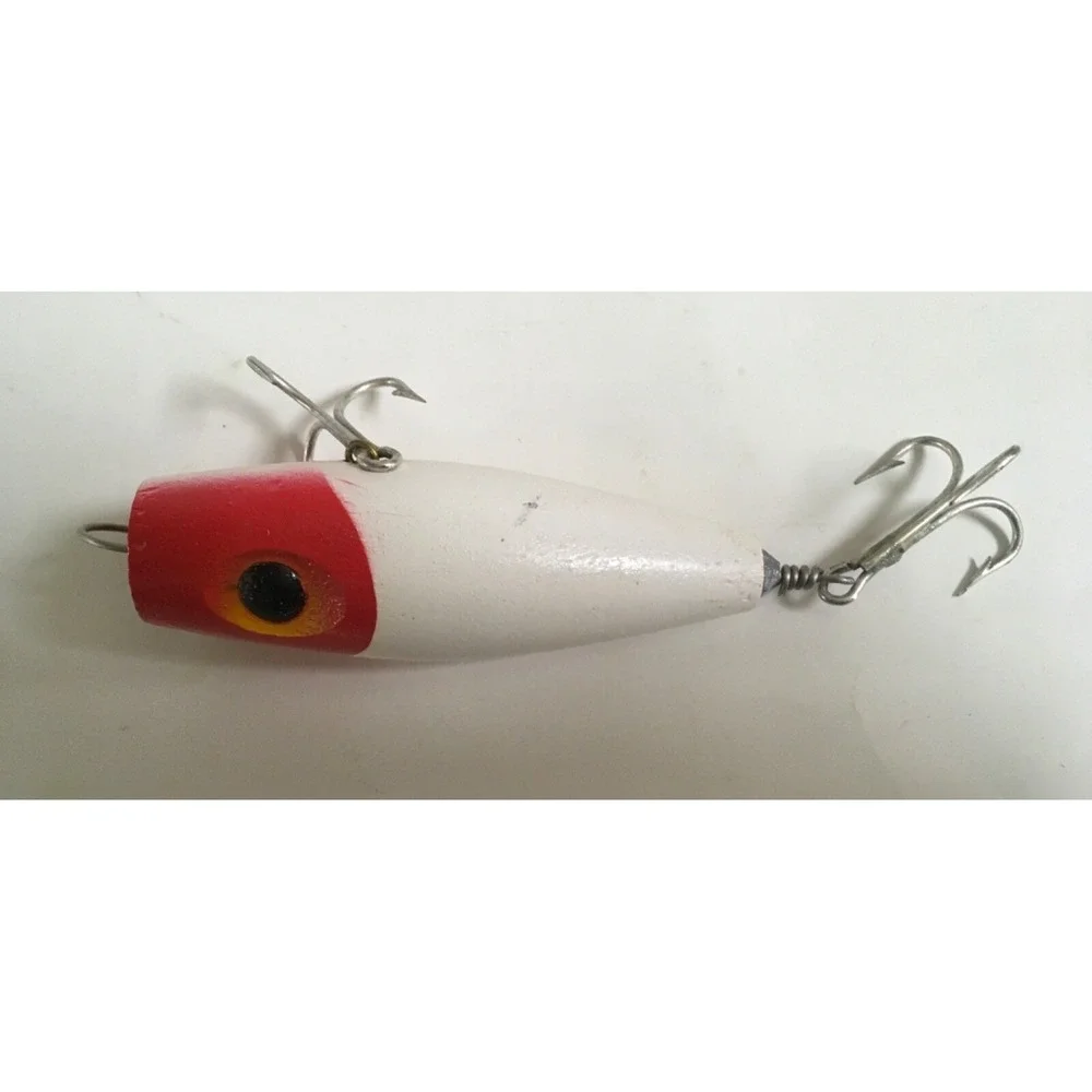 Rare Vintage Fred Arbogast 2400 Salt Water Scudder Popping Surface Wood Lure NEW